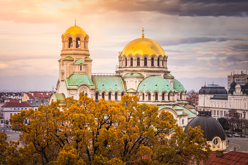 St. Alexander Nevsky Cathedral at sunset – Sofia, Bulgaria