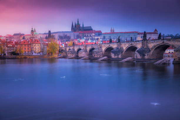 istock Charles Bridge illuminated at dawn – ethereal Prague, Czech Republic 1279989080