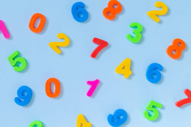 istock Colorful numbers background top view 1279992366