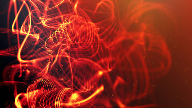 istock Abstract fractal flames waves swirl on blurred background 1279994818