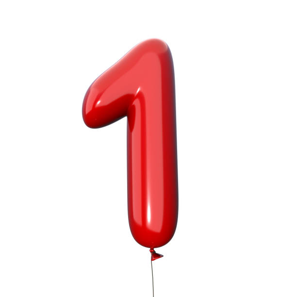 istock Number 1 made of Red Balloons 1279996838