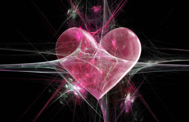 istock heart in a web, stucked in a spider web, tangled relationship concept, 3d render 1279997575