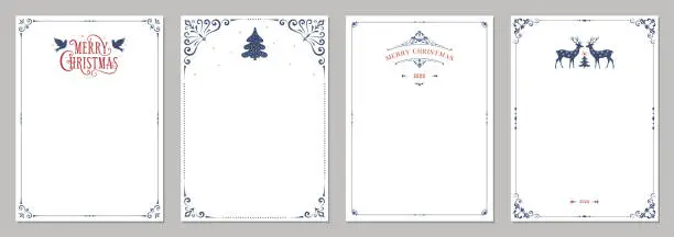 Vector illustration of Ornate Winter Holidays Templates_01