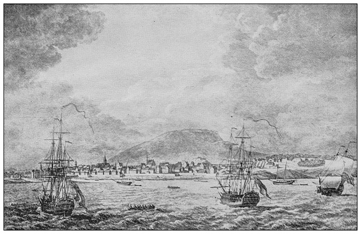 Antique illustration of Montreal, Canada: Montreal in 1759