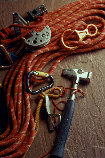 istock mountaineering gears on brown rock kalyan 1279999229