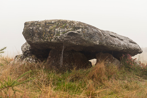 Menhirs of the Alignements of Kerlescan, rows of standing stones, the largest megalithic site in the world, Carnac, Brittany, France