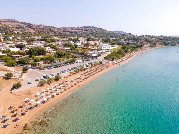 istock Beach at Pefkos or Pefki in Rhodes, Greece 1280007202