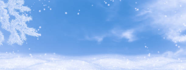 istock empty idyllic winter landscape with blue sky, hilly snow cover for advertising space 1280012294