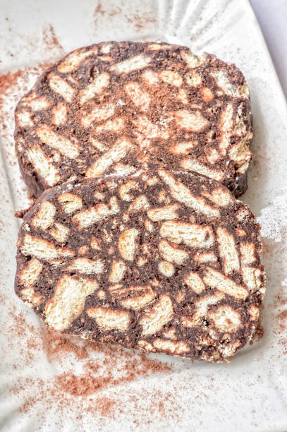 istock Handmade italian chocolate salami dessert 1280012654