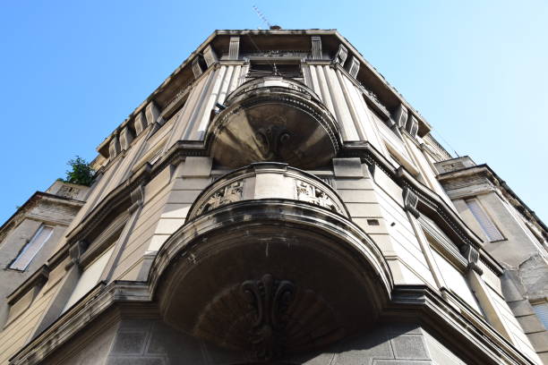 istock Dilapidated facades of old buildings 1280012917