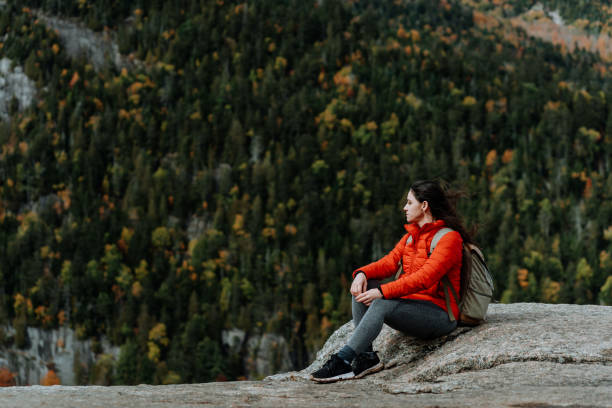 istock Hiking in the Adirondack Mountain in the fall 1280015027