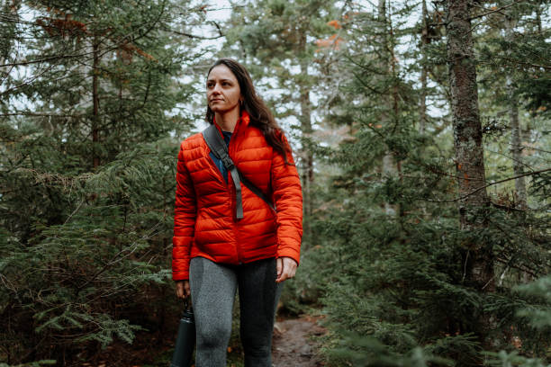 istock Hiking in the Adirondack Mountain in the fall 1280015046