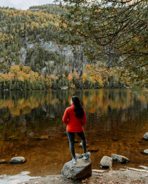 istock Hiking in the Adirondack Mountain in the fall 1280015193
