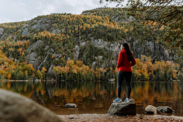 istock Hiking in the Adirondack Mountain in the fall 1280015217