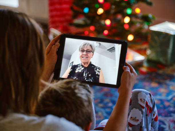 istock Webcam Chat with Grandma on Christmas Morning 1280021442