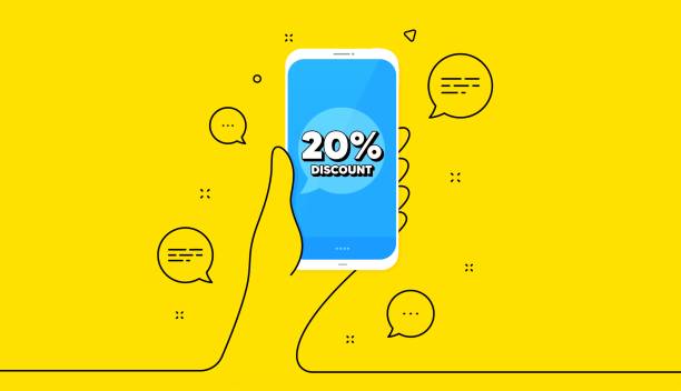 istock 20% Discount. Sale offer price sign. Vector 1280023909