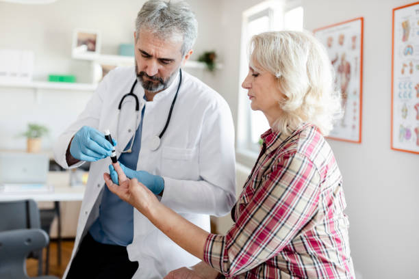 istock Keeping her diabetes in close check 1280028757