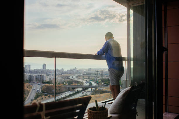 istock Man in isolation at home for virus outbreak 1280028911