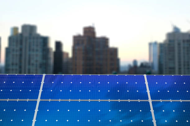 istock Solar panels in New York City 1280029393