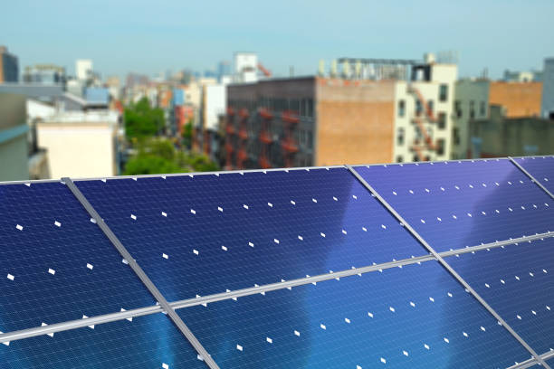 istock Solar panels in New York City 1280030501
