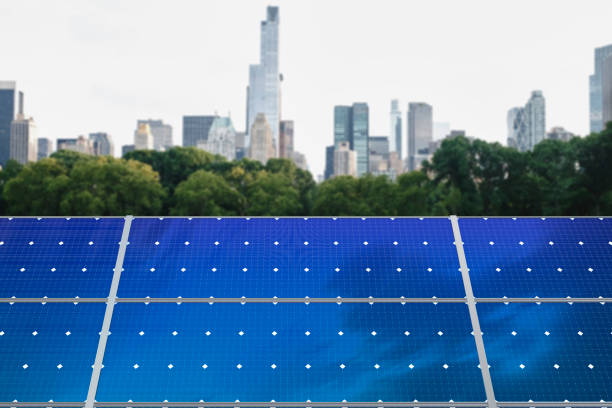 istock Solar panels in New York City 1280030555