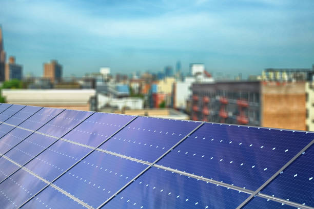 istock Solar panels in New York City 1280030590