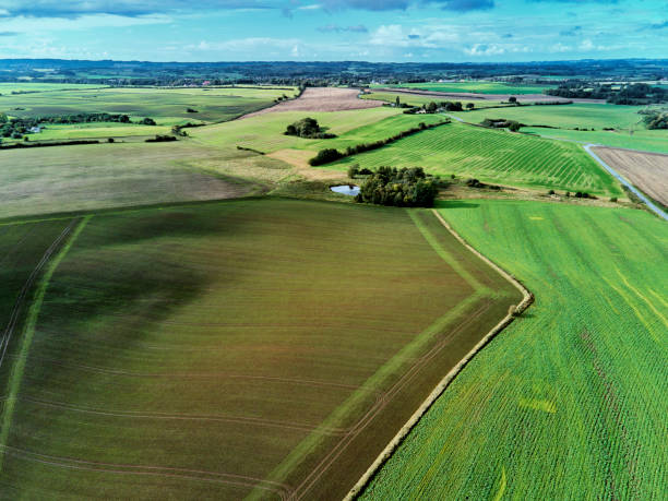 istock Aerial view over farm land 1280033339