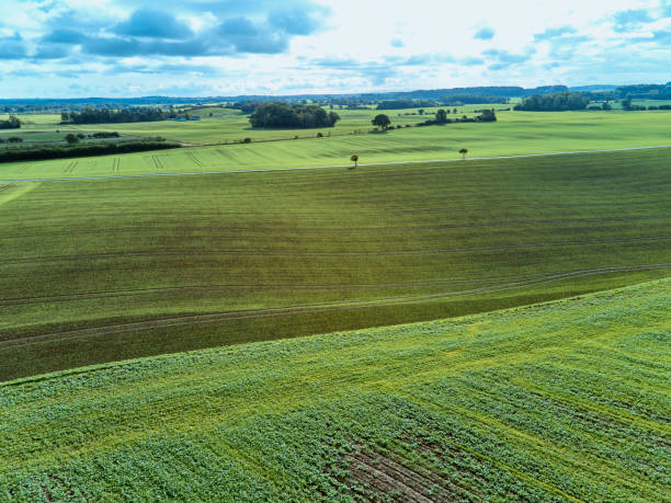 istock Aerial view over farm land 1280033393