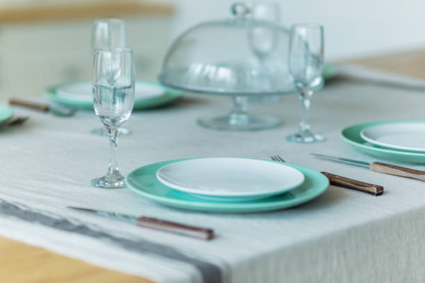 istock Elegant table setting dinner for an event party or family celebration at home. 1280034575