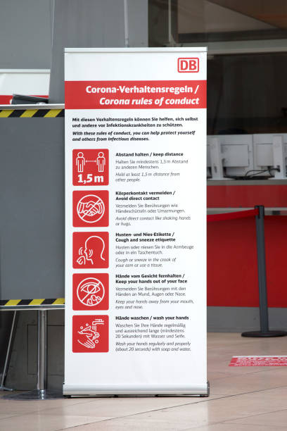 corona regras de conduta de db, deutsche bahn - medicine and science travel locations railway transportation - fotografias e filmes do acervo