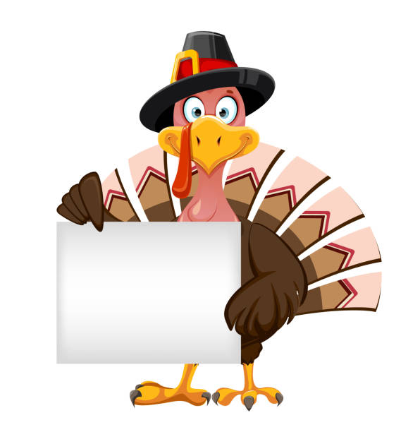 istock Funny cartoon character Thanksgiving Turkey bird 1280050866