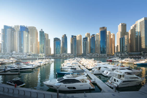 istock Dubai Marina at sunset, United Arab Emirates 1280052096