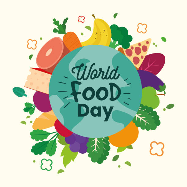 Ilustración de Cartel Del Día Mundial De La Comida y más Vectores Libres de  Derechos de Día Mundial de la Alimentación - Día Mundial de la Alimentación,  Letra de imprenta, Alimento - iStock
