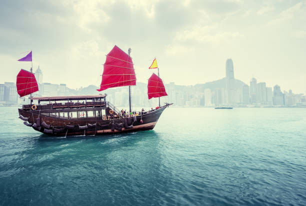 morning Hong Kong harbour, China