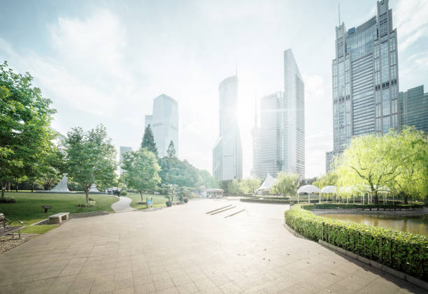 istock Green Space, Lujiazui Central, Shanghai, China 1280054375