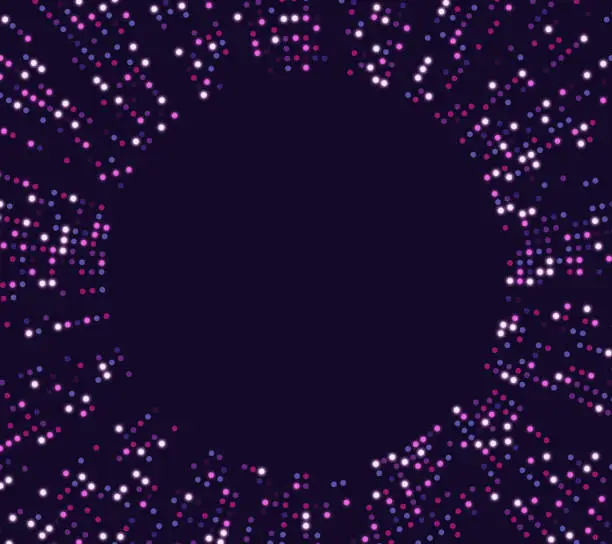 Vector illustration of Futuristic Tech Circle Dot Abstract Background Design