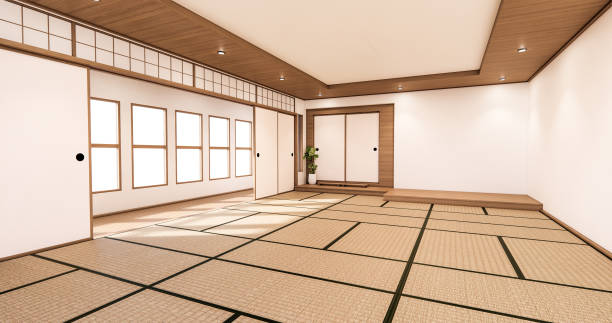 istock The interior design white modern living room asia style. 3d illustration, 3d rendering 1280057471