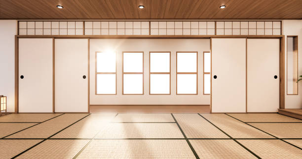 istock The interior design white modern living room asia style. 3d illustration, 3d rendering 1280057594