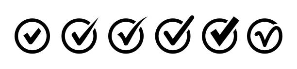 Check mark icons. Set of checkmark. Approval icon. Check marks symbol collection. Approval symbols in flat style. Vector Check mark icons. Set of checkmark. Approval icon. Check marks symbol collection. Approval symbols in flat style. Vector illustration check mark graphic stock illustrations