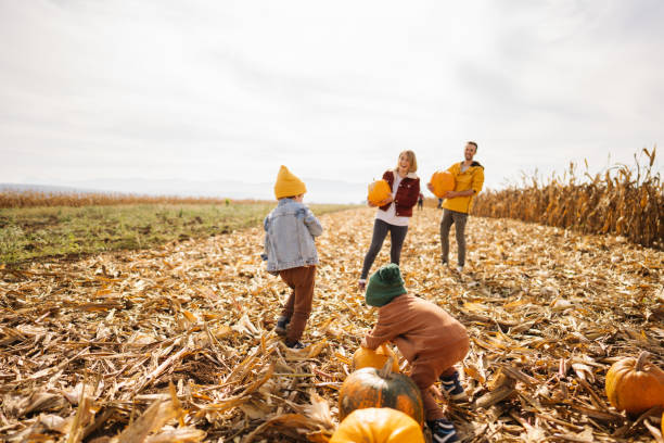 istock Family on a pumpkin patch adventure 1280063696