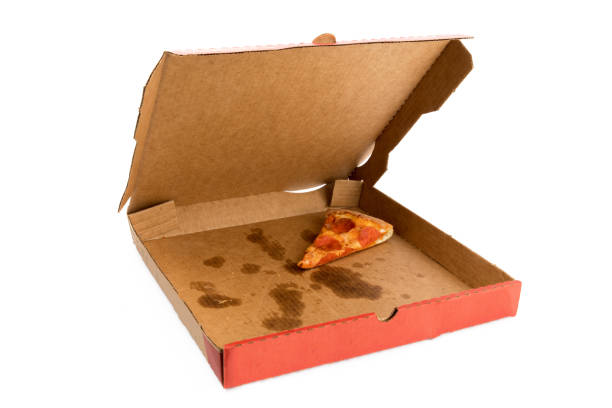 istock an empty box of delivery pizza with one slice left isolated on white 1280066741