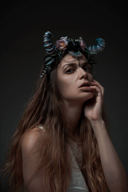 istock A spiritual woman with a horn crown 1280068721