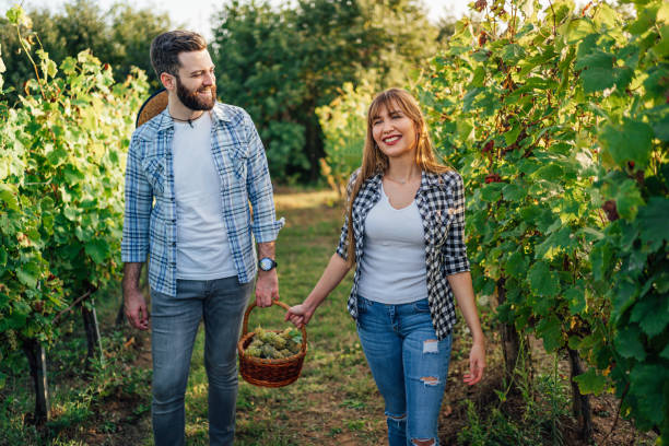 istock Couple enjoying the vineyard 1280069577
