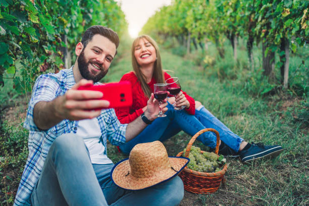 istock Couple enjoying in vineyard 1280069647