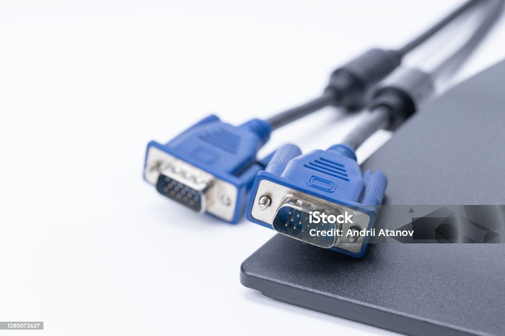 Vga Or Video Graphics Array Cable Computer Graphics Plug Stock Photo ...