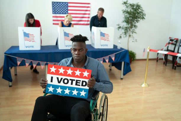istock Afro-American man on Election Day 1280077345