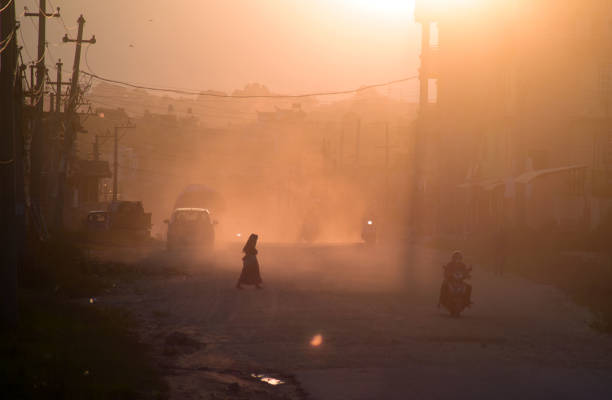 istock Dusty road and woman\lady 1280090414