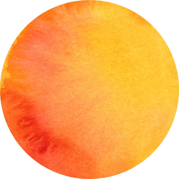 Abstract vector watercolor background texture in autumn colors, circular shape Abstract vector watercolor background texture in autumn colors, circular shape, abstract Sun drawing sun painting stock illustrations