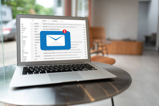 istock Mail Communication Connection message to mailing contacts phone Global Letters Concept 1280098567