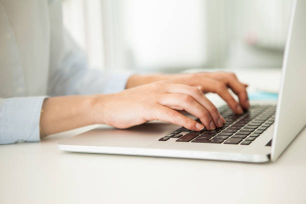istock Businesswoman using laptop 1280098766
